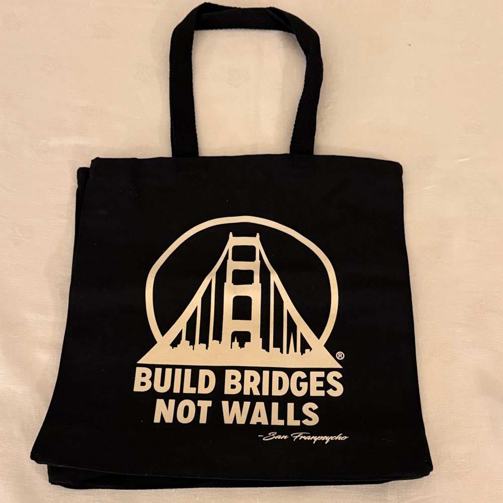 San Franpsycho Black Tote NWT